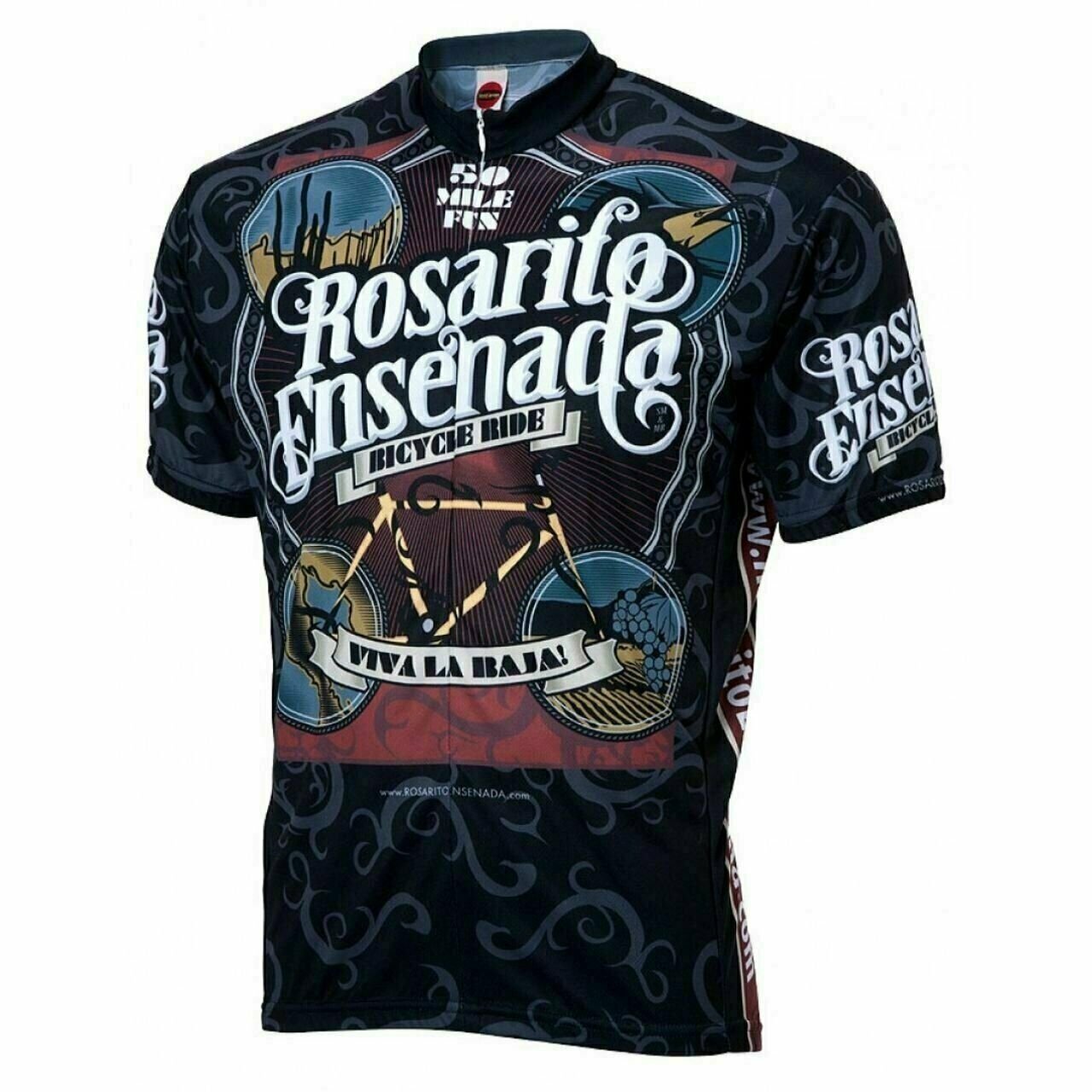 Cycling Jersey Rosarito Viva la Baja Men's Full Zip