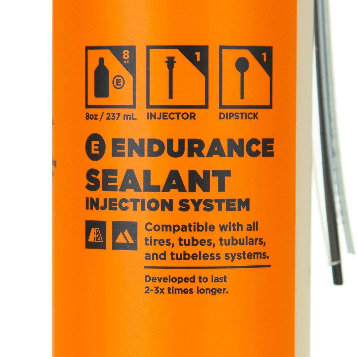 Orange Seal - Endurance Formula Tubeless Bike Tire Sealant 8oz w/injector