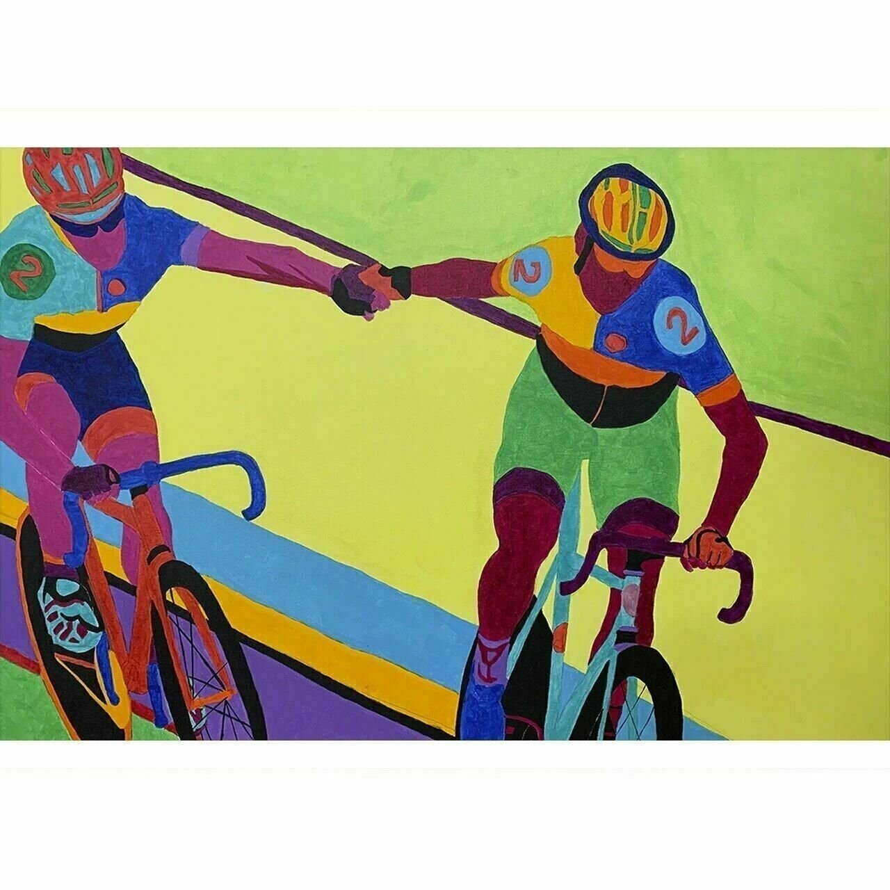 Cycling Poster The Madison Velodrome Bike Racing Bicycling Art Poster