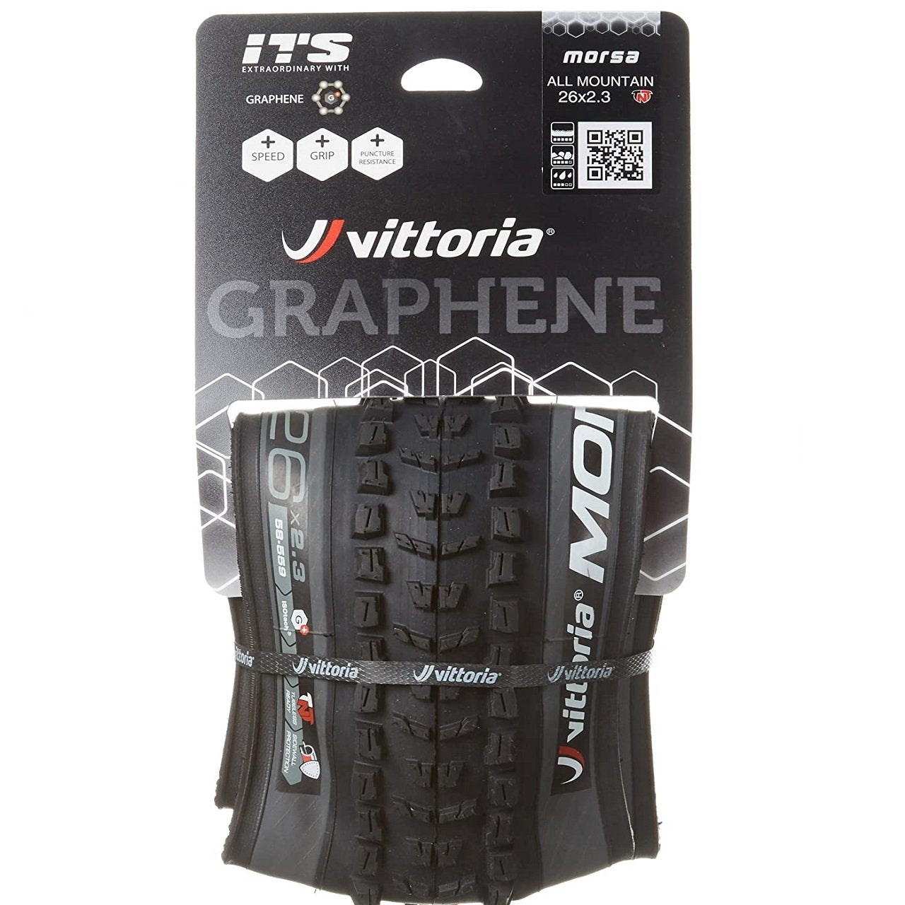 Vittoria Morsa G+ Isotech Graphene Folding Mountain Bicycle Tire 26" x 2.3"